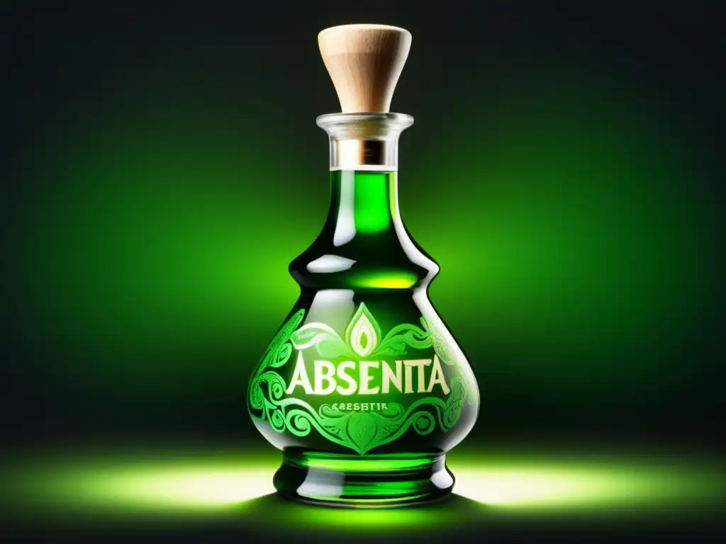 Absenta: botella verde de absenta, líquido vibrante, historia de la absenta