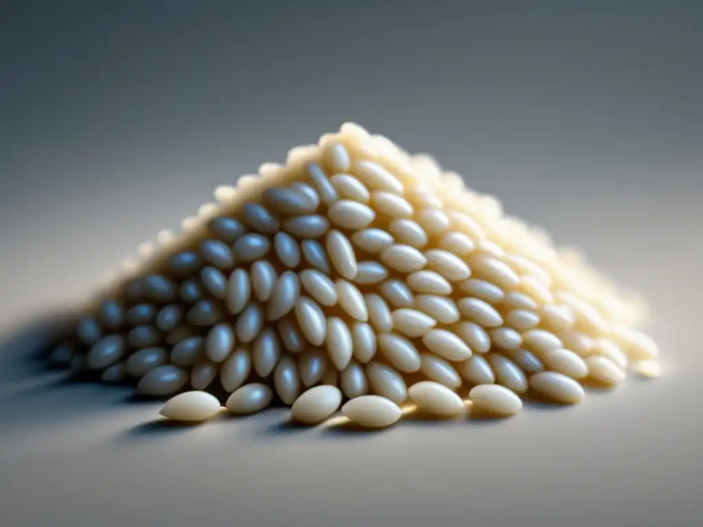 Rice grains: Detalles ultradetallados en una imagen minimalista de arroz, resaltando su forma, textura y belleza culinaria