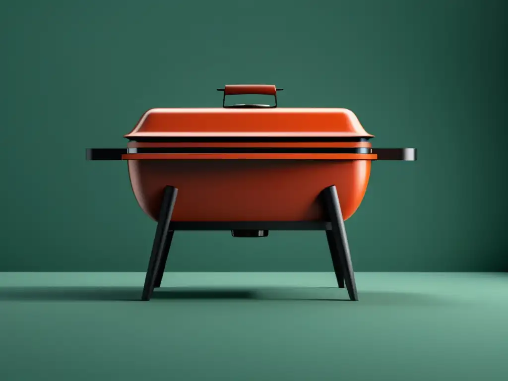 Parrilla de barbacoa con diseño minimalista y cortes de carne para barbacoa