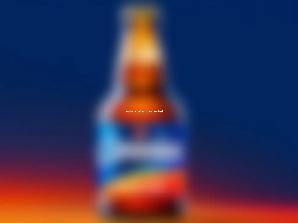 Cervezas artesanales: imagen de alta calidad y artesanía, minimalista y abstracta, con una botella elegante