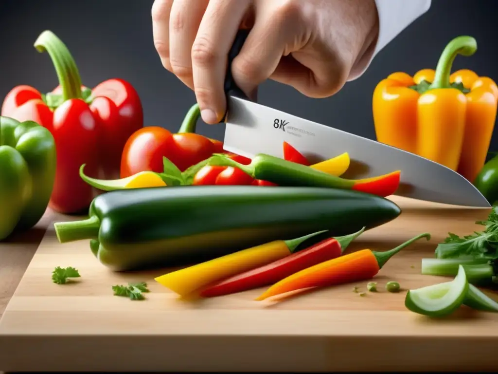 Chef cortando verduras con precisión: ¿Cómo Dominar el Arte de Cortar Verduras?