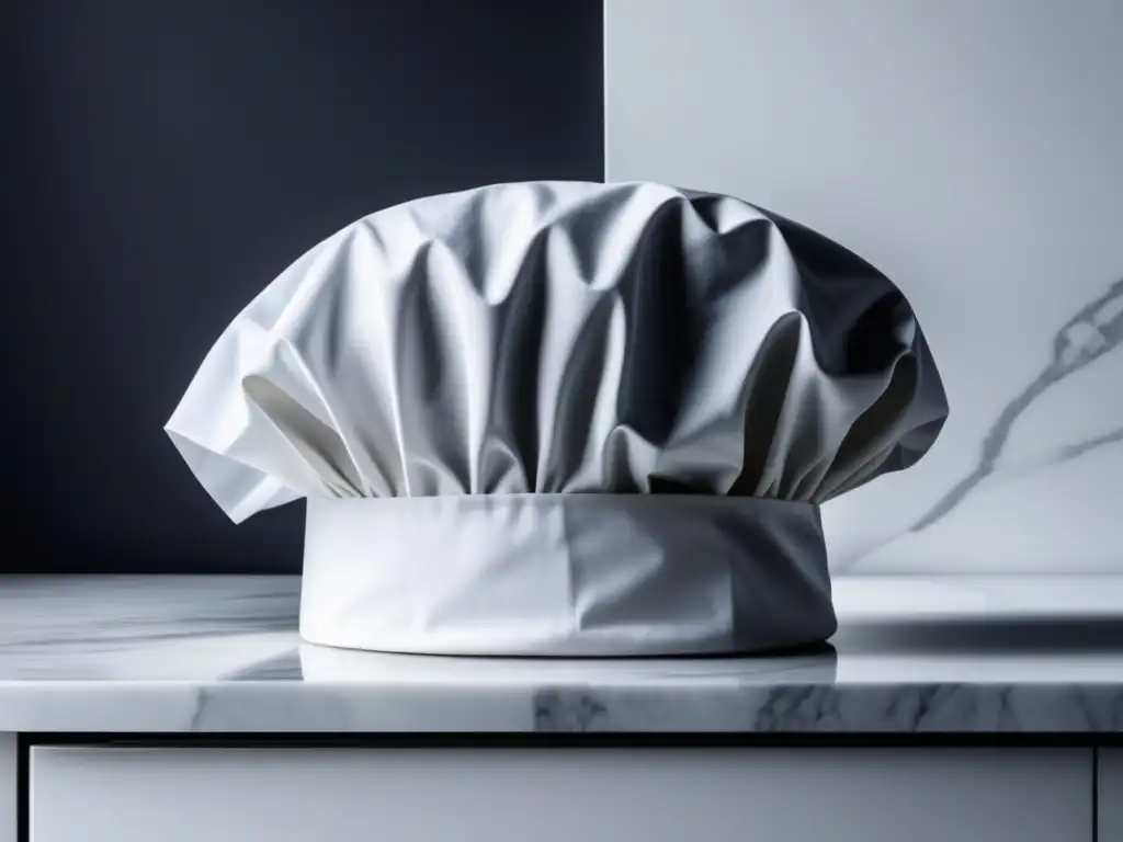 Chef's hat and apron on a white marble countertop - Daniel Boulud: El Chef que conquistó Nueva York