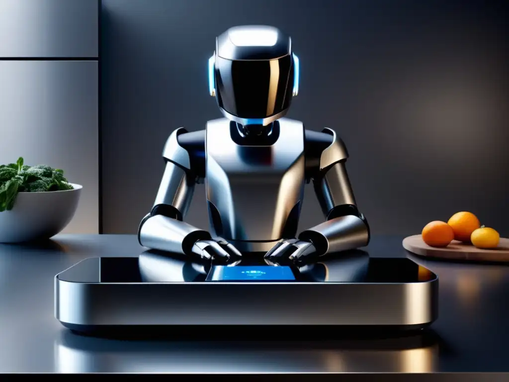 Robot de cocina futurista en una elegante encimera: ¿Vale la pena la inversión?