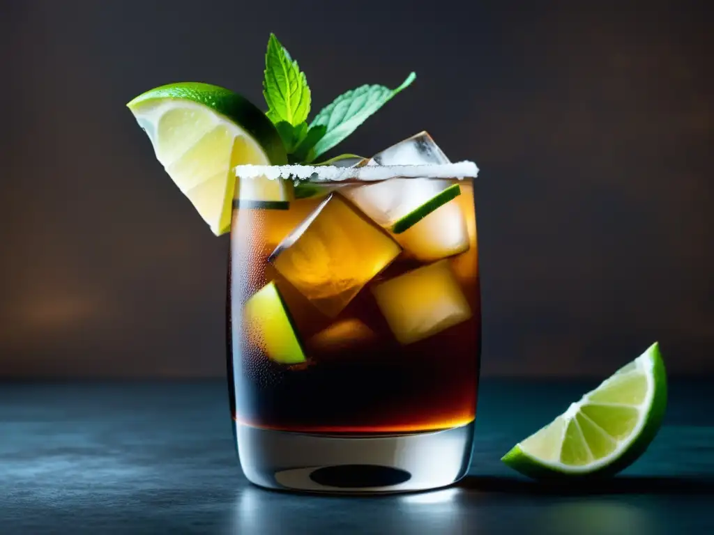 El Cóctel Dark 'n' Stormy: Una Delicia de Color y Textura