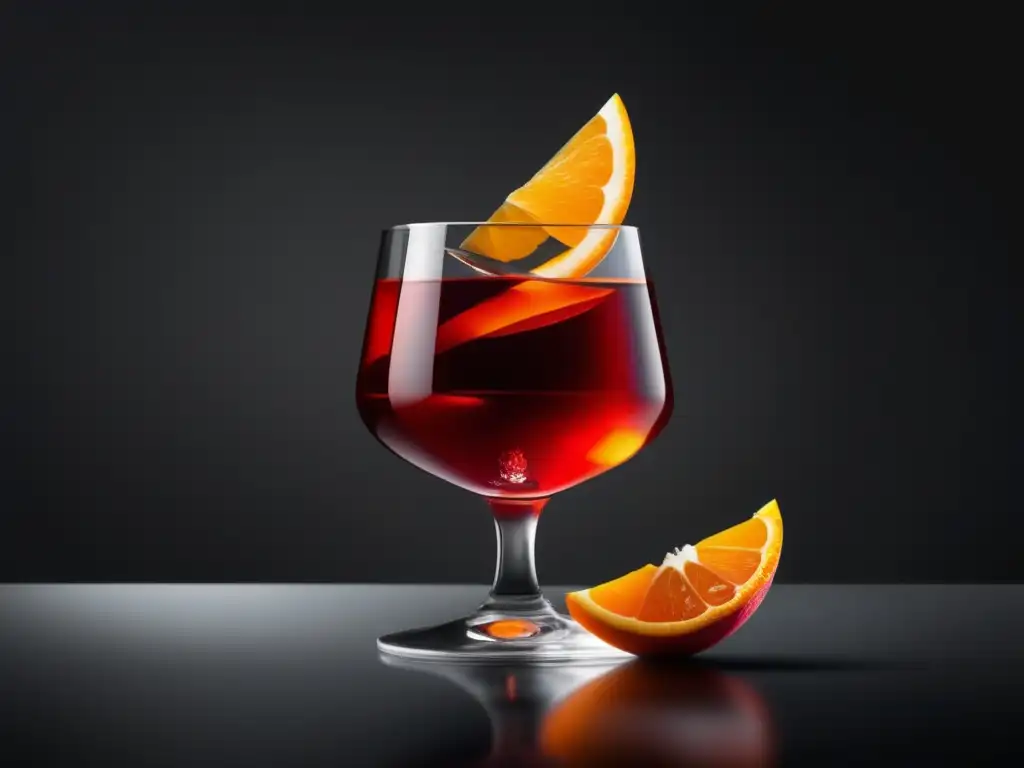 Negroni: El cóctel italiano que enamora a todos - Imagen 8k ultradetallada del Negroni, presentada en estilo minimalista y abstracto