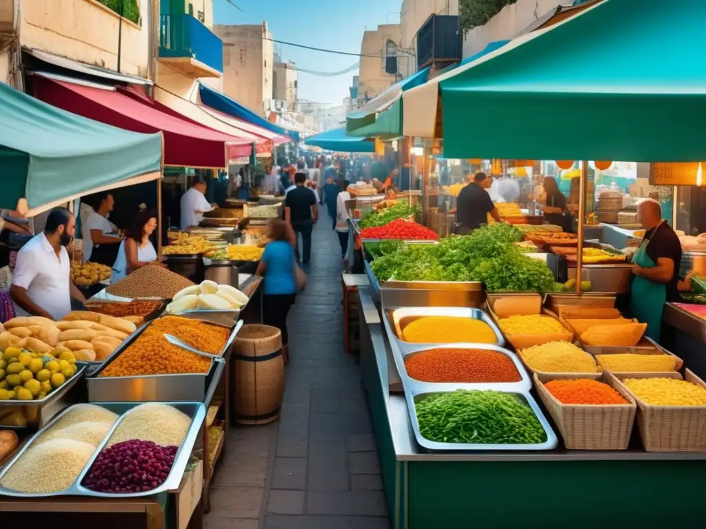 Cocina callejera en Tel Aviv: vibrante escena de comida urbana