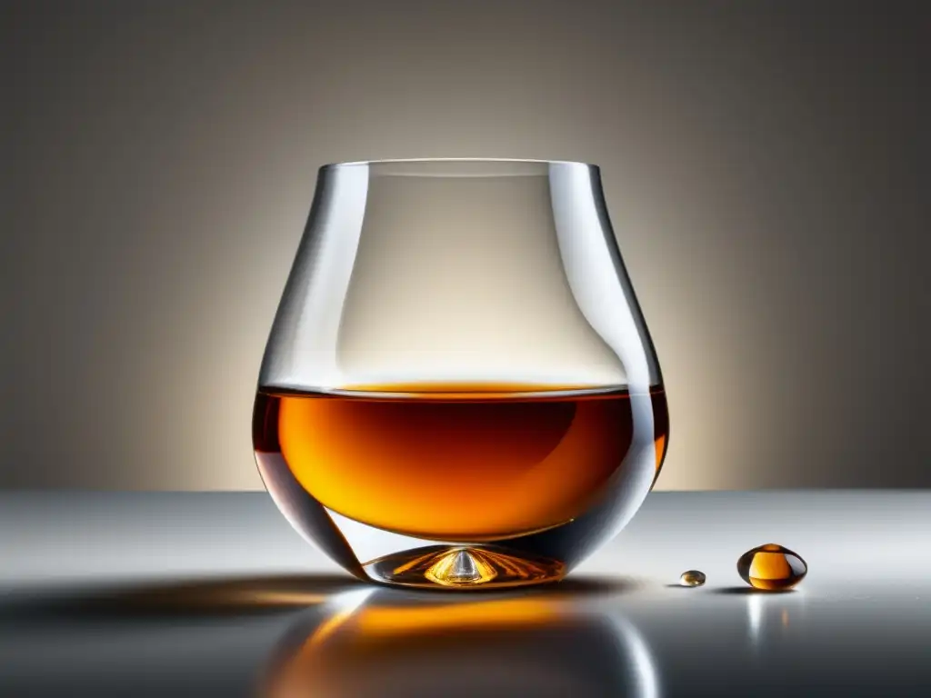 Cognac en vaso de cristal con tonos dorados y condensación - Trayecto histórico del cognac