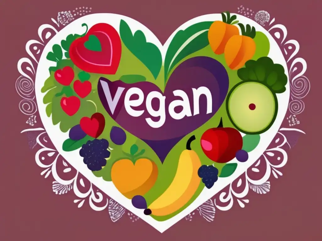 Corazón vegano con 10 recetas veganas