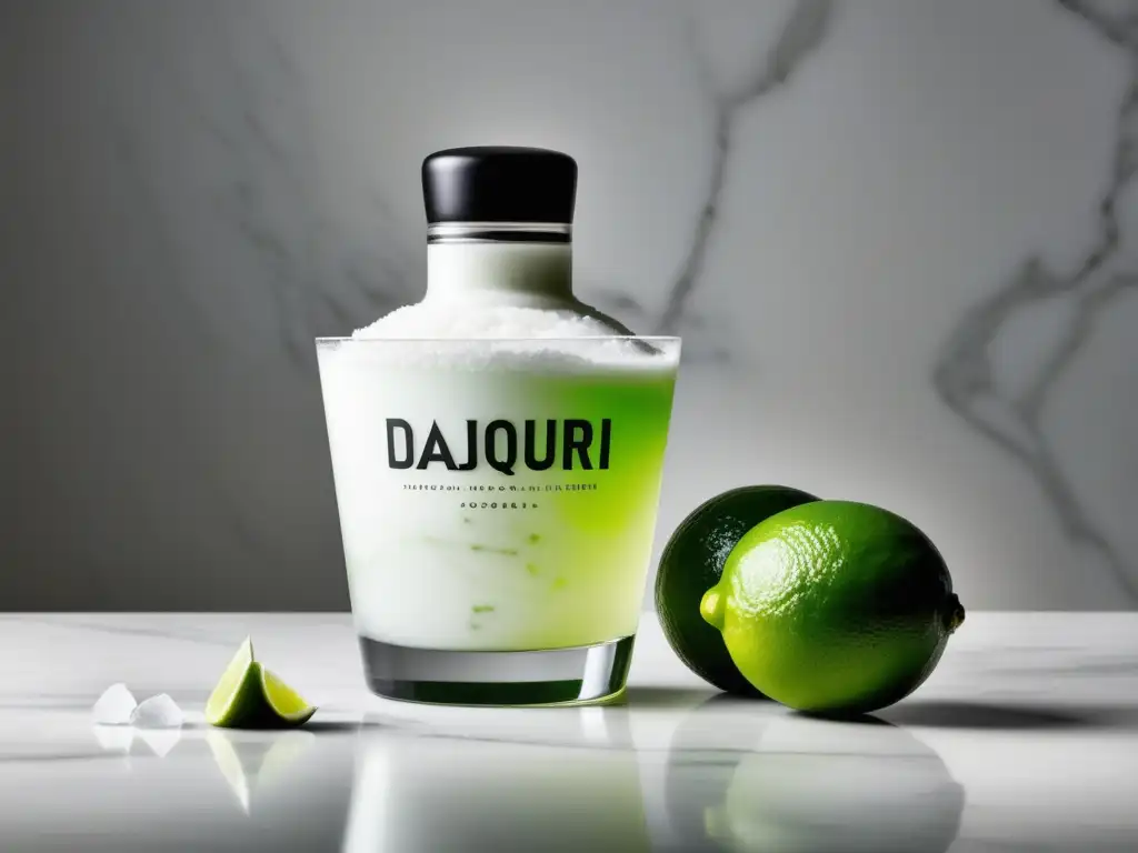 El Cóctel Daiquiri: Un Clásico del Caribe - Ingredientes frescos y elegancia minimalista capturados en una imagen abstracta