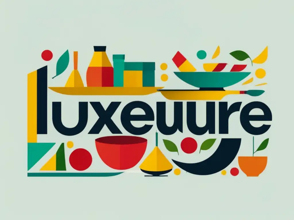 Los Sabores Escondidos en la Cocina Luxemburguesa: una imagen abstracta y minimalista que representa los ingredientes y sabores de la cocina tradicional luxemburguesa