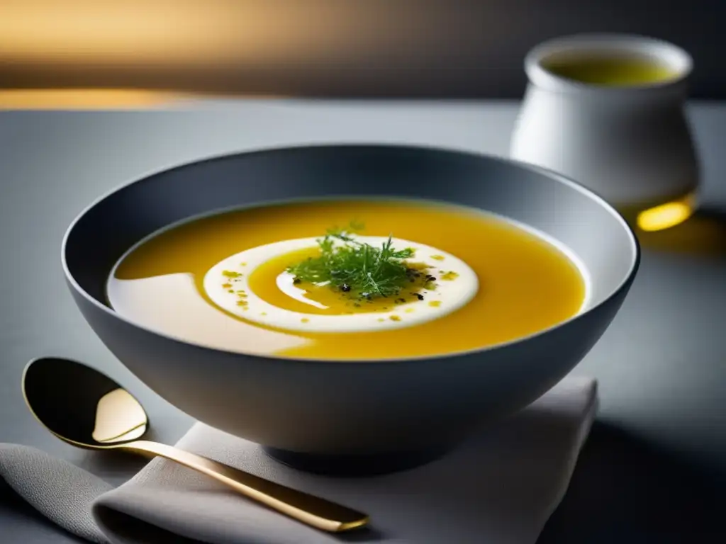 Sopa Escocesa de Avena: Deliciosa y sofisticada sopa dorada con hierbas y aceite de oliva