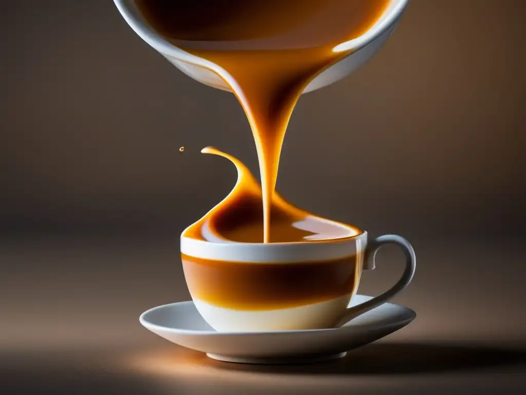 Delicioso dulce de leche en taza de porcelana