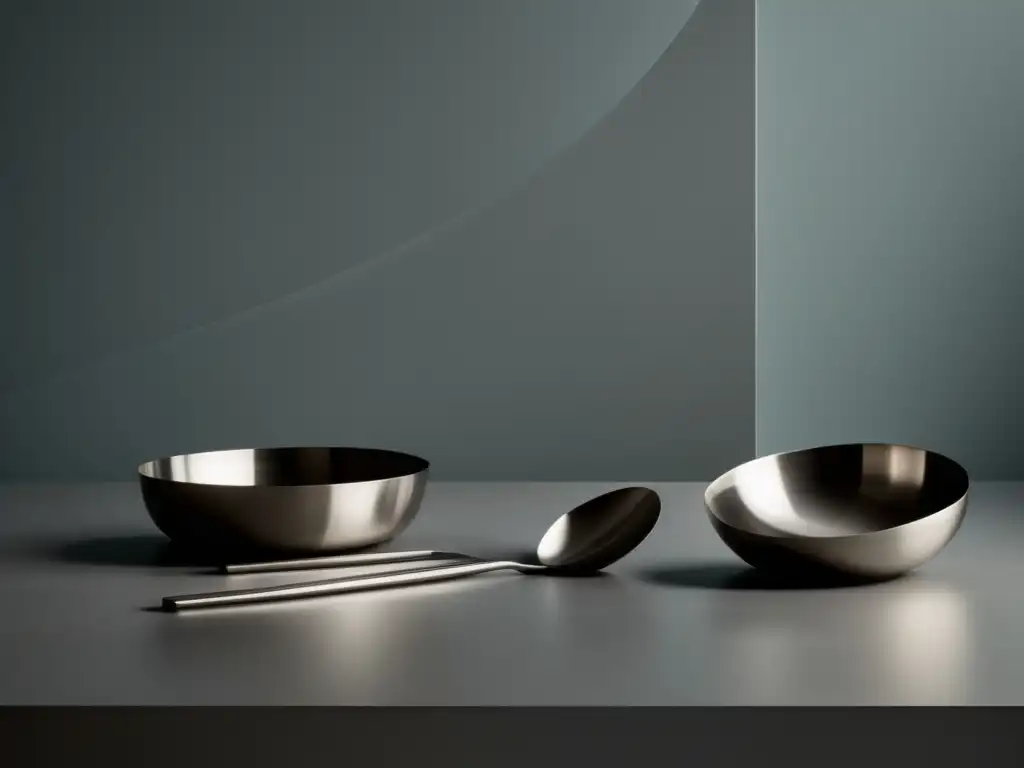 Batería de Cocina: Utensilios de acero inoxidable, elegantes y duraderos