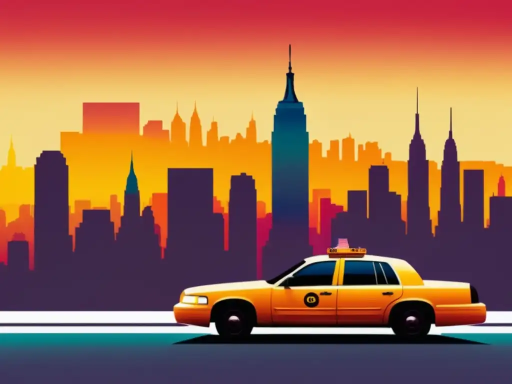 Vista moderna de Nueva York con la estatua de la libertad, el Empire State y taxis amarillos, por Daniel Boulud: Chef que conquistó NYC