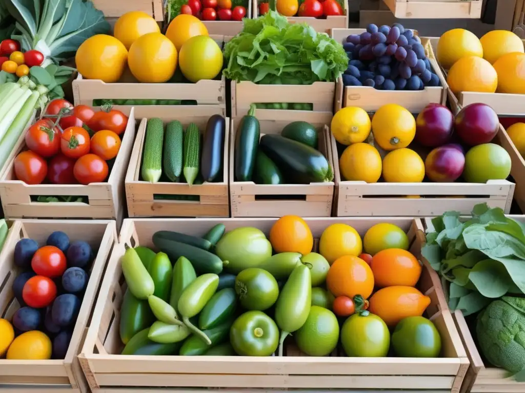 Cocina mediterránea para principiantes: Aprende los básicos en vibrante mercado mediterráneo con frutas, verduras y hierbas frescas