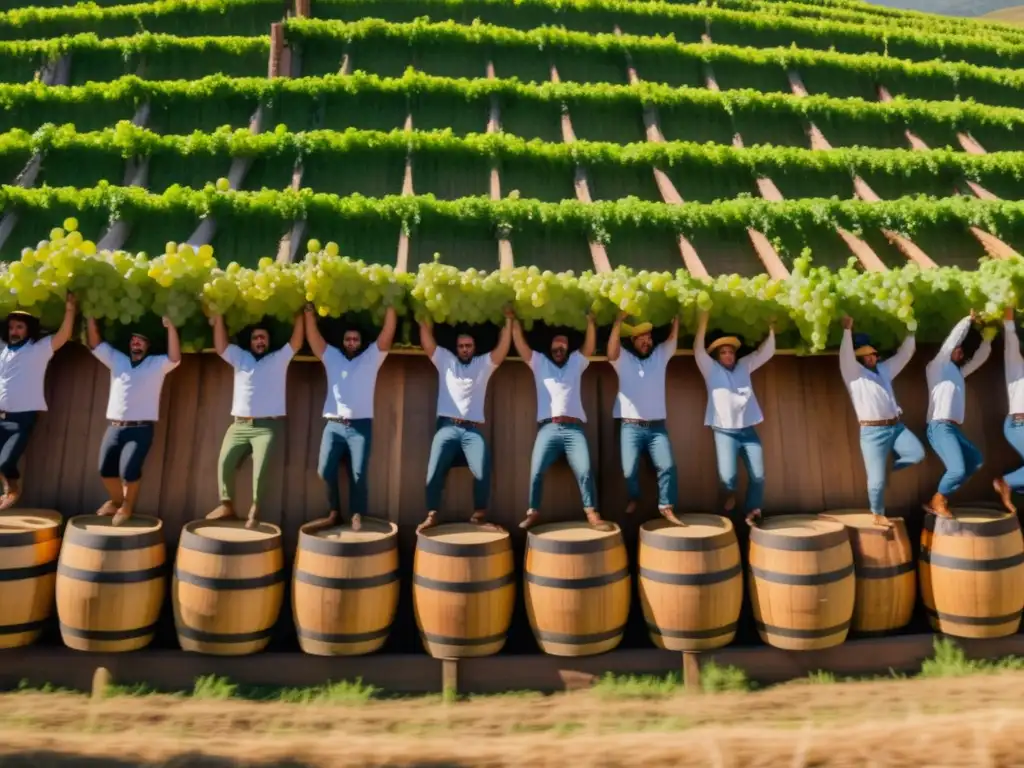 Fiesta de la Vendimia en Chile: tradición de pisar uvas en viñedos con los Andes de fondo