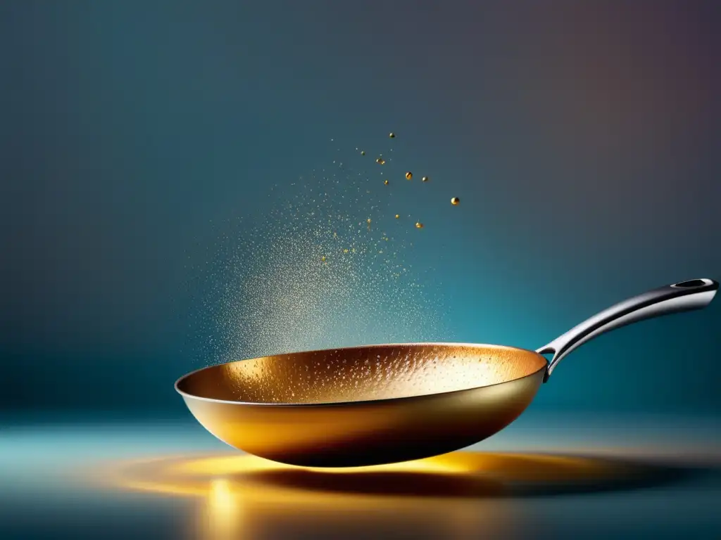 El Fascinante Mundo de la Fritura: Una imagen cautivadora que resalta la delicadeza y el arte de freír, con una patata sumergiéndose en aceite dorado