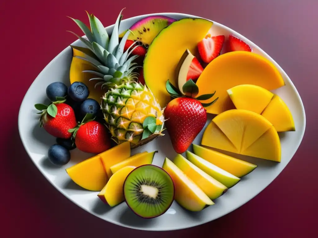 Platter de frutas tropicales costarricenses: frescura y vibrancia en la cocina costarricense