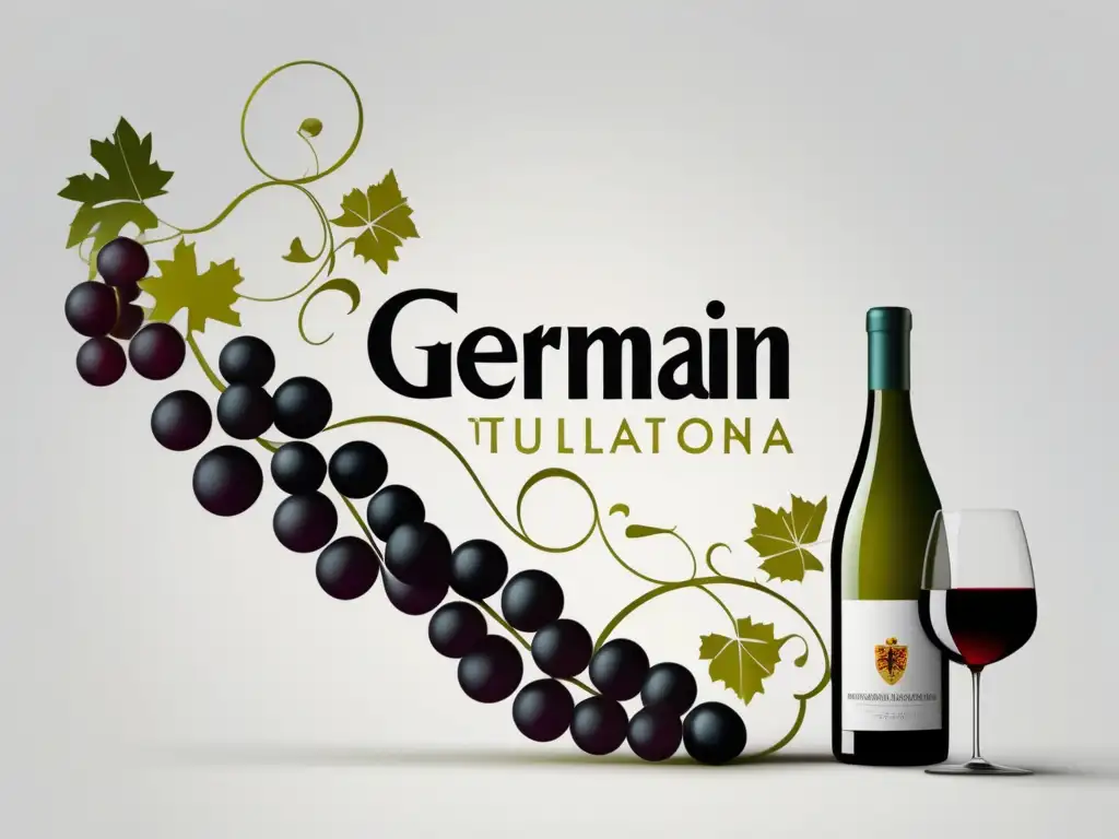 Vinos de Alemania: Tradición vitivinícola en una imagen 8k con delicadas formas y líneas que forman una vid