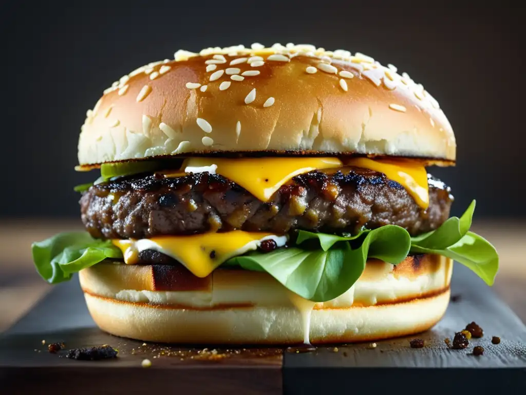 Deliciosa hamburguesa perfectamente preparada con historia y secretos de América