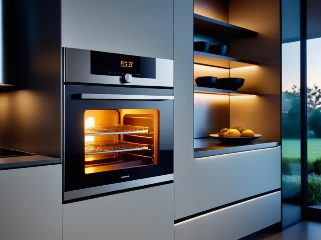 Horno eléctrico minimalista y elegante en una cocina impecable