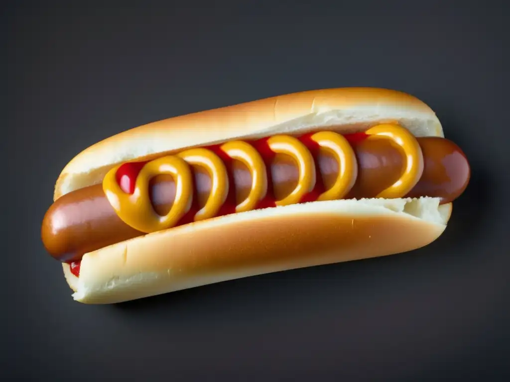 Un icono de la cocina norteamericana: un hot dog abstracto y minimalista en 8k