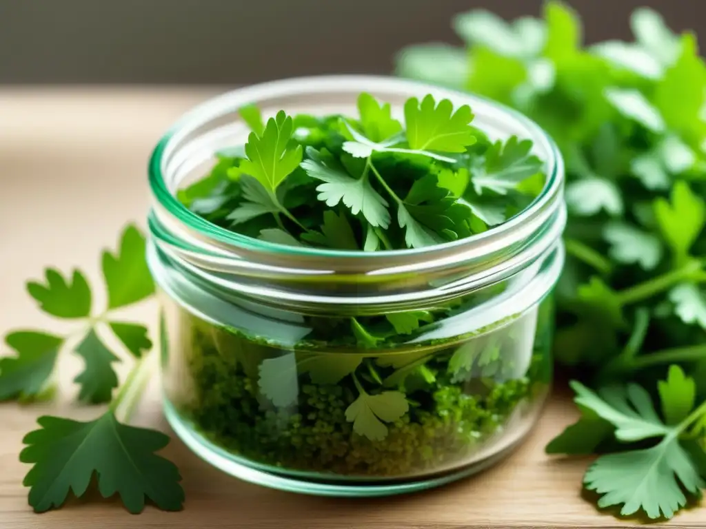 Beneficios Nutricionales de las Especias: Cilantro fresco y vibrante