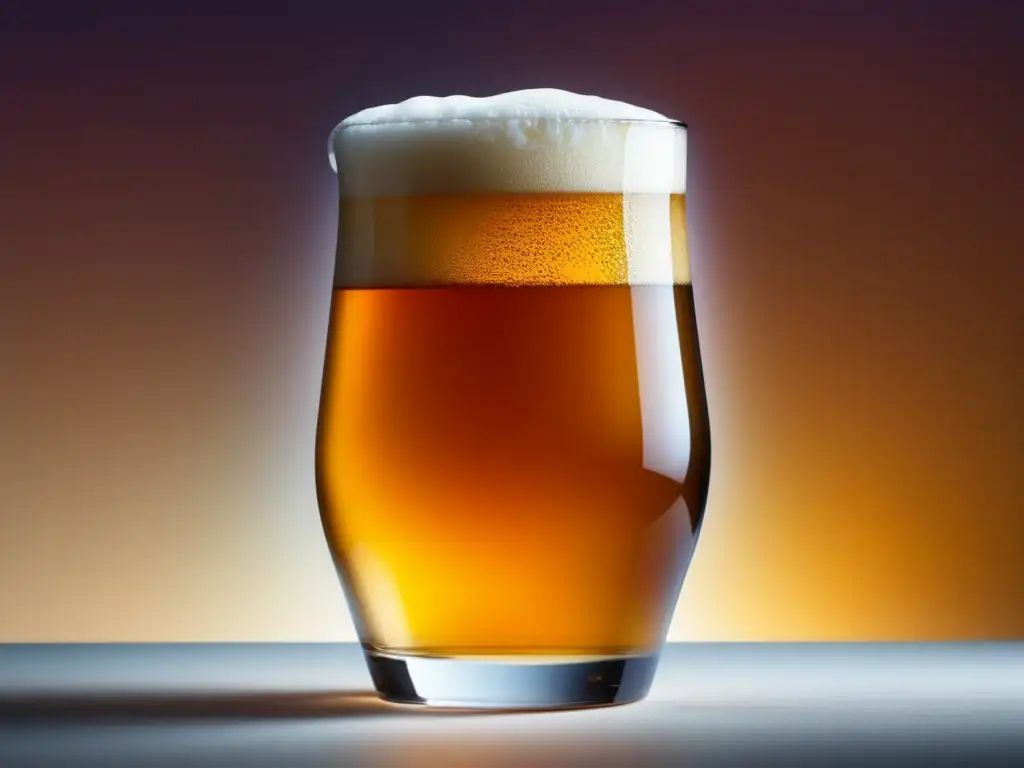 La IPA: El auge de la cerveza de lúpulo en un vaso dorado con espuma blanca