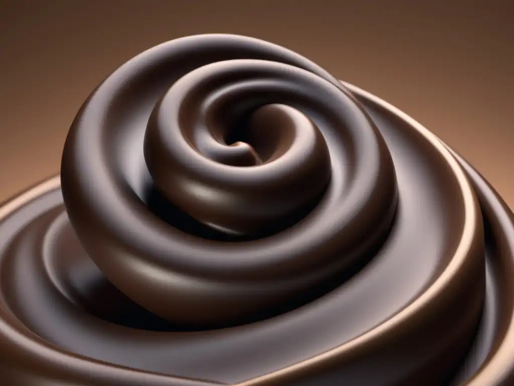 Poder del chocolate en la repostería - Imagen 8k de chocolate abstracto, líneas marrones fluidas evocan sofisticación y deleite culinario