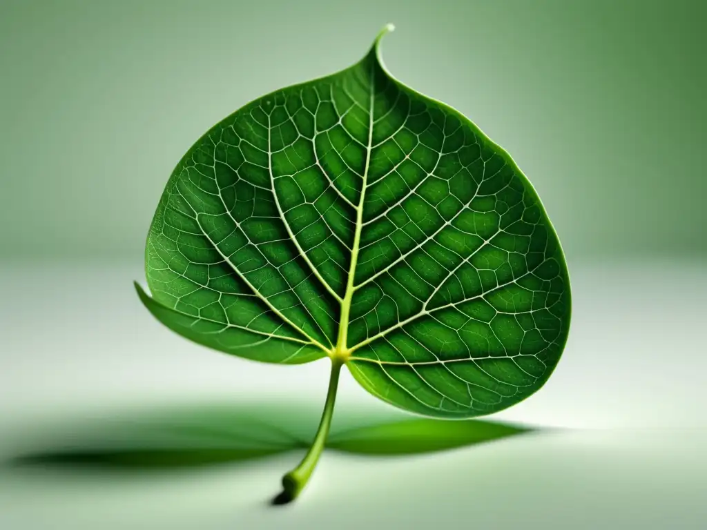 El Toque Mágico del Estragón en la Cocina Francesa - Imagen ultradetallada y minimalista de estragón, con una hoja verde vibrante y detalles sorprendentes