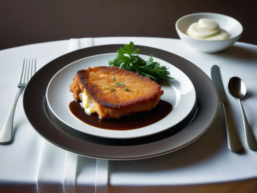 El Arte de la Cocina Austriaca: Sabor y Tradición - Mesa austriaca tradicional para una comida con Schnitzel, Tafelspitz y Apfelstrudel