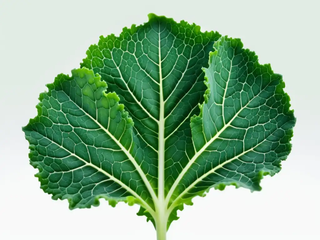 Imagen de un elegante kale verde con propiedades sorprendentes