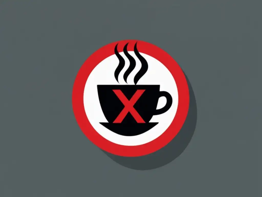 Imagen minimalista de una taza de café con un símbolo 