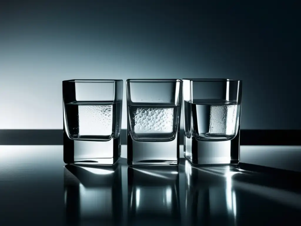 Imagen: Vidrio transparente con hielo, elegante y sofisticado