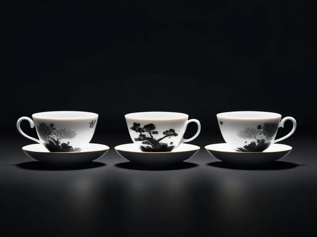 La historia de las infusiones: Tres teacups representando culturas, elegancia y diversidad