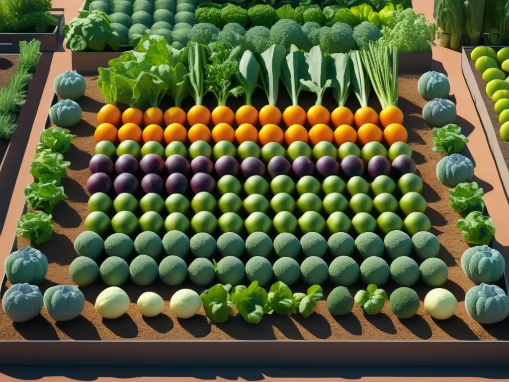 Jardín de vegetales vibrante y colorido: cocina vegana y vegetariana en el mundo