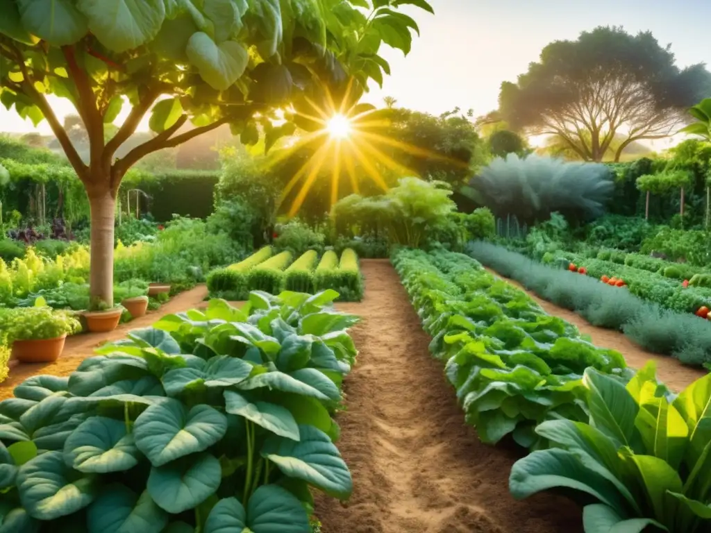 Jardín orgánico abundante y saludable - Perder Peso de Forma Saludable: El Secreto de los Alimentos Orgánicos