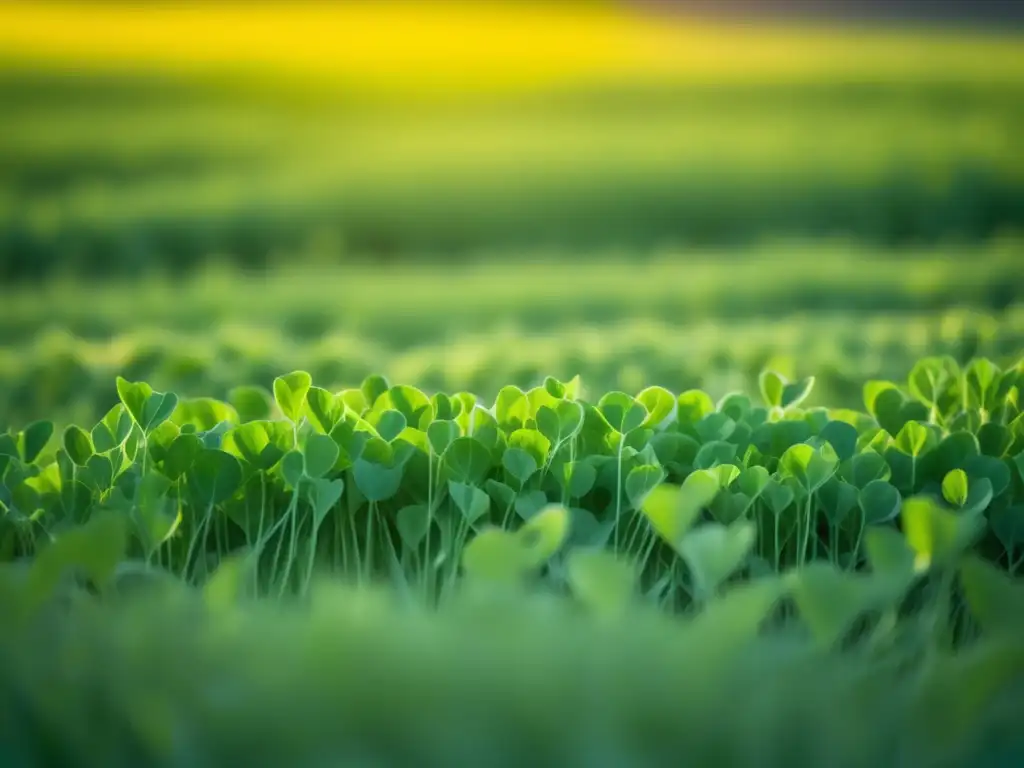 La maravilla de las lentejas verdes: Nutritivas y versátiles en un campo vibrante y abundante