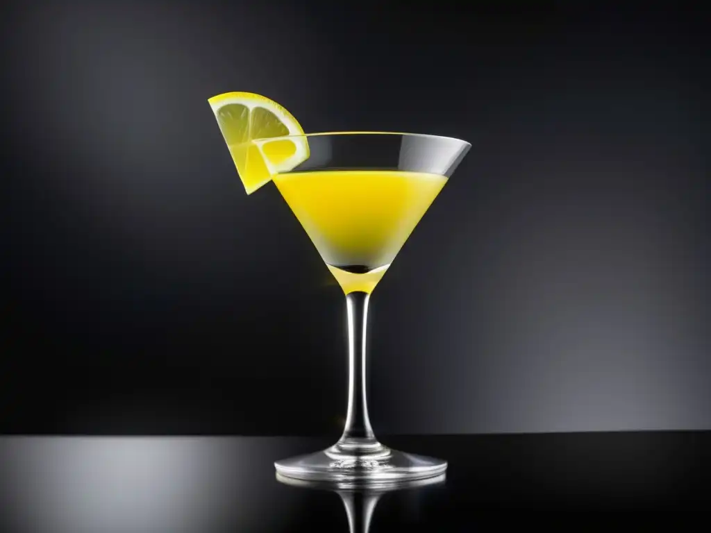 El Cóctel Vesper: Un Homenaje a James Bond - Martini elegante con toque de limón, transmite sofisticación y refinamiento