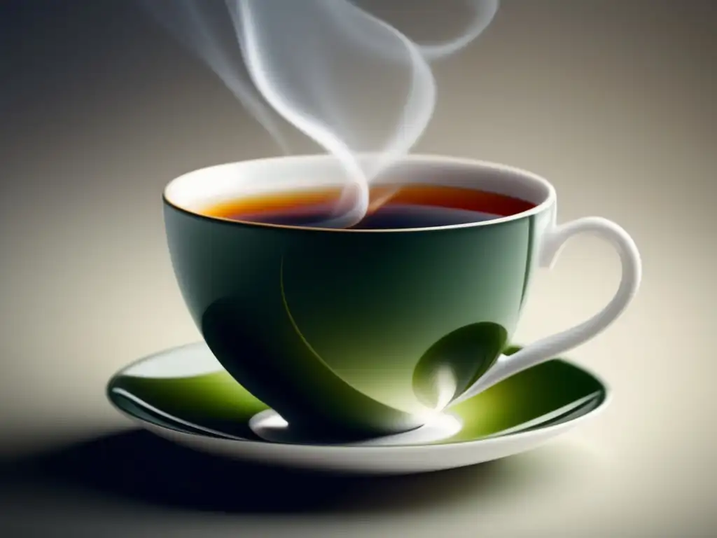 La magia del té en la Cocina Mediterránea: teacup con infusiones de té negro, té verde y té herbal, elegante y aromático