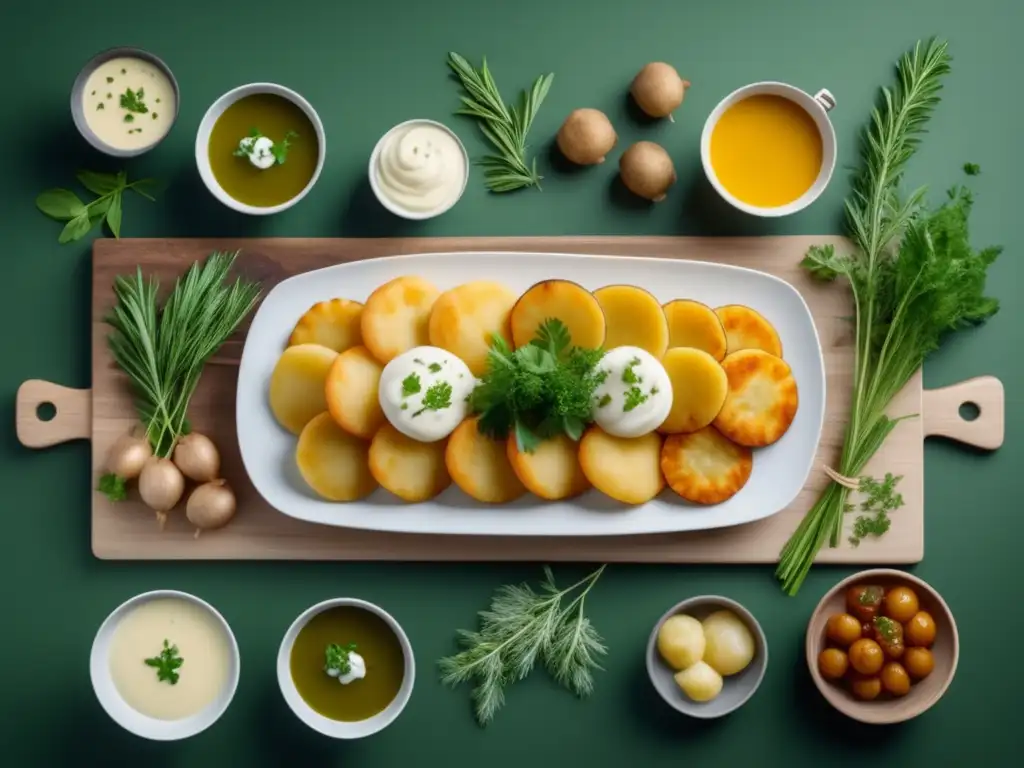 Los Sabores que Definen la Gastronomía de Lituania: Mesa detallada con platos tradicionales y coloridos