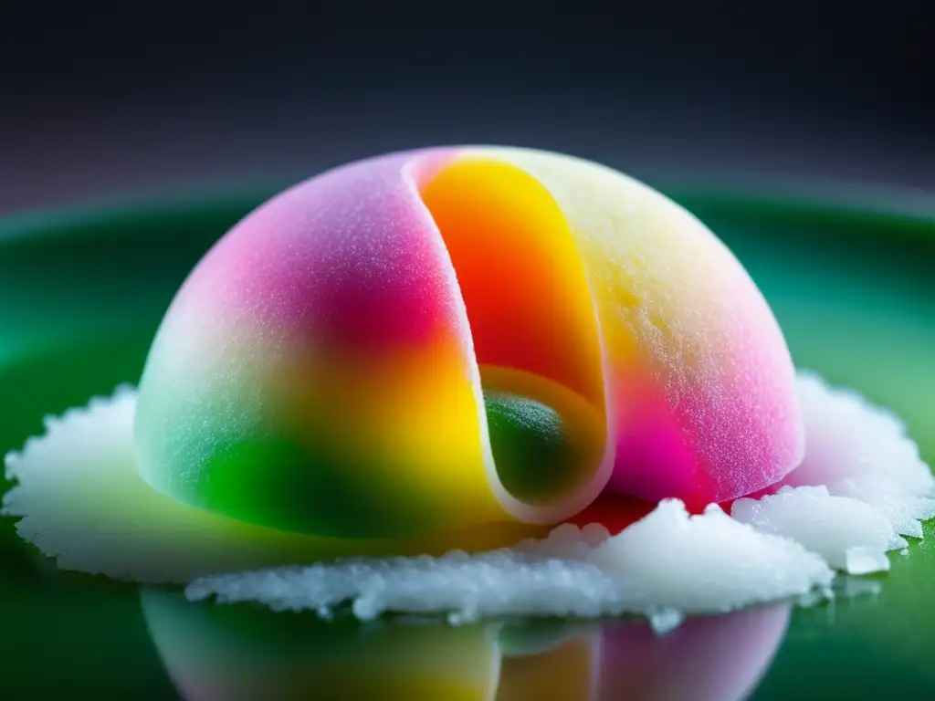 Delicioso mochi asiático con colores vibrantes - El Exquisito y Sorprendente Mundo de los Postres Asiáticos