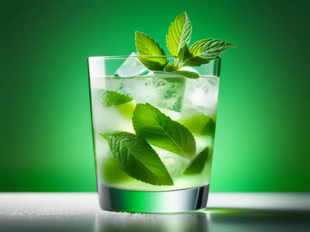 Cómo Preparar el Perfecto Mojito Cubano en Casa - Imagen refrescante de un mojito en un vaso transparente