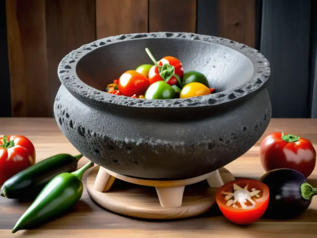 Molcajete de roca volcánica: El Poder Oculto en la cocina