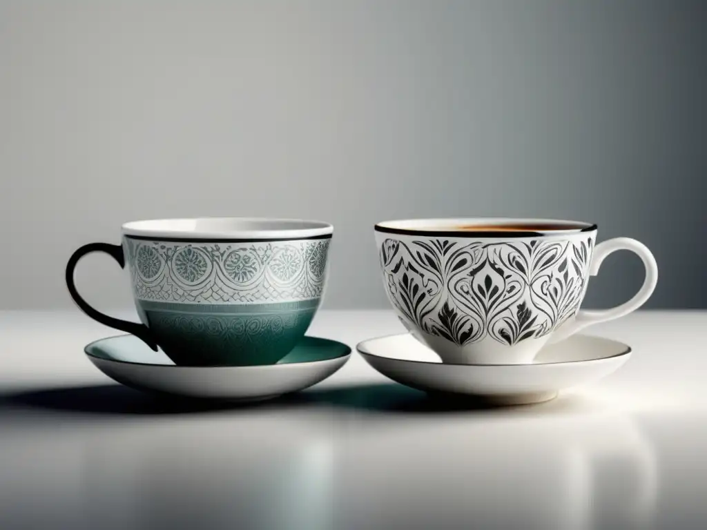 Taza de té y café, maridaje de sabores y elegancia