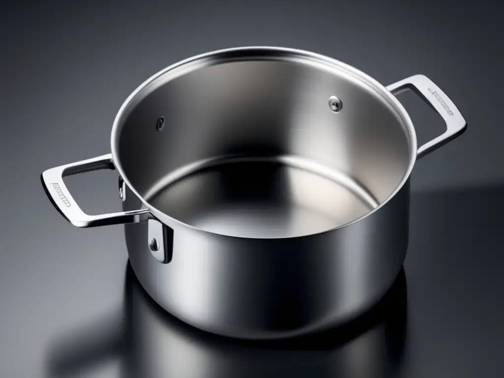 Utensilios de cocina de aluminio: Olla minimalista, ligera y reflectante, resaltando su durabilidad y elegancia