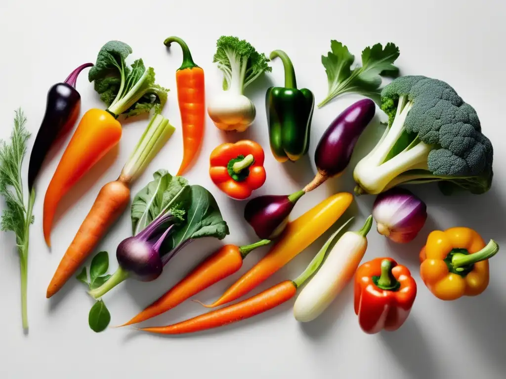 Verduras en la cocina ayurveda, armonía de colores y frescura