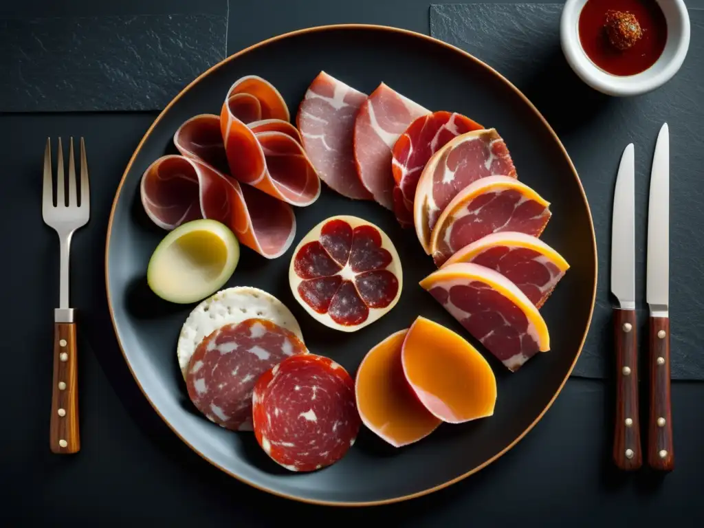 Plato de embutidos: salami, chorizo y prosciutto - El mundo de los embutidos: un paseo por las carnes curadas