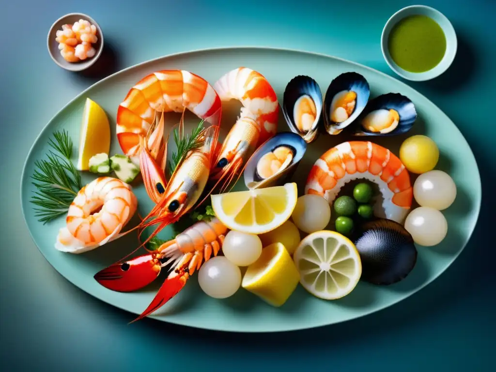 Plato de mariscos: una obra maestra culinaria, creativa y deliciosa