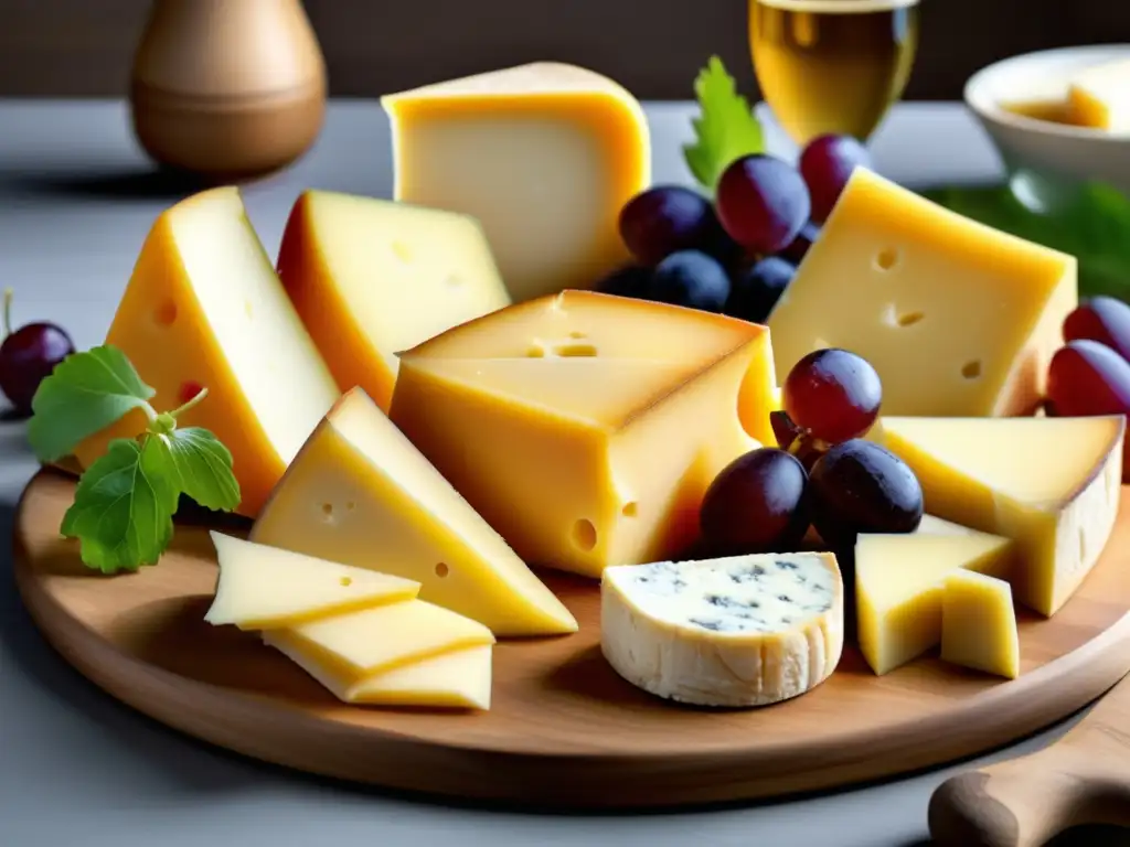 Platter de quesos suizos: Gruyère, Appenzeller, Emmental y Tête de Moine